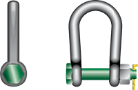 G-4863 Green Pin Mooring bow Shackles Product Illustration